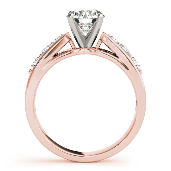 Channel Set Single Row Engagement Ring