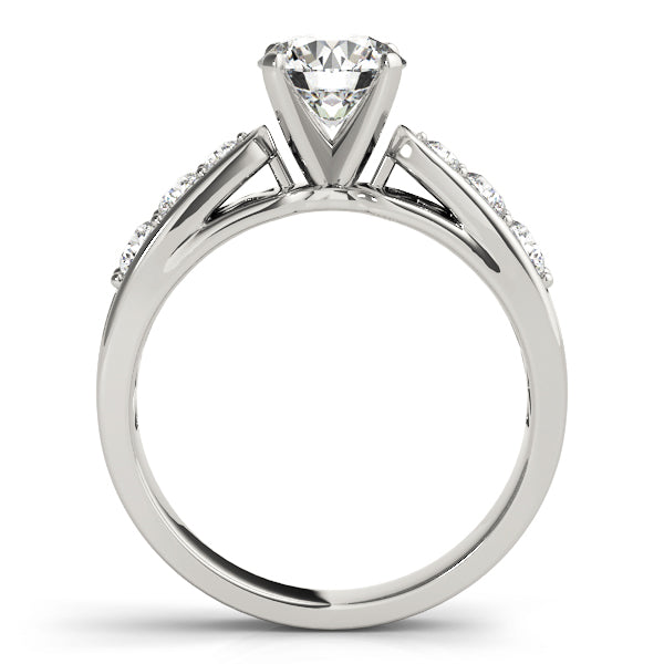 Channel Set Single Row Engagement Ring