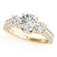 Round 3-Stone Engagement Ring