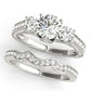 Round 3-Stone Engagement Ring