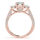 Round 3-Stone Engagement Ring