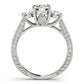 Round 3-Stone Engagement Ring