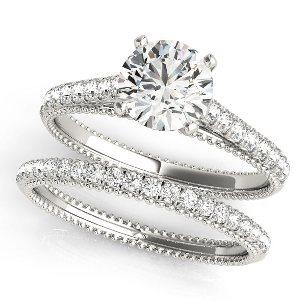 Single Row Prong Set Engagement Ring