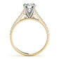 Single Row Prong Set Engagement Ring