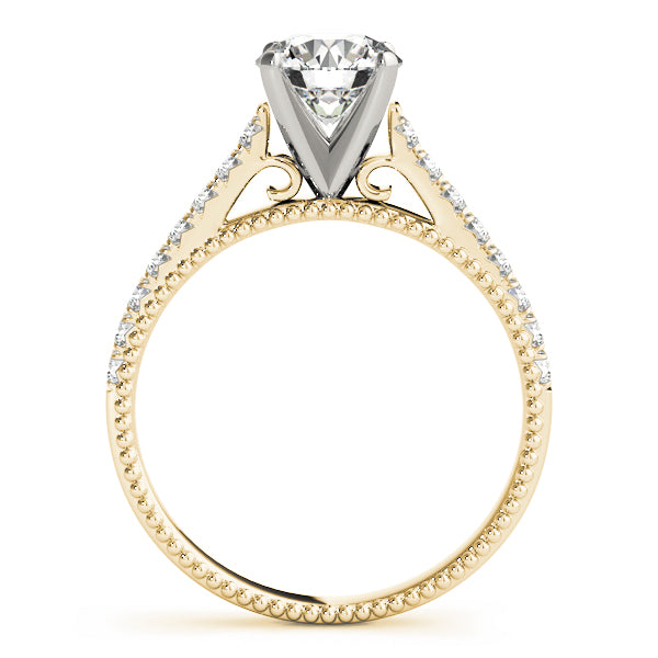 Single Row Prong Set Engagement Ring