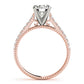 Single Row Prong Set Engagement Ring