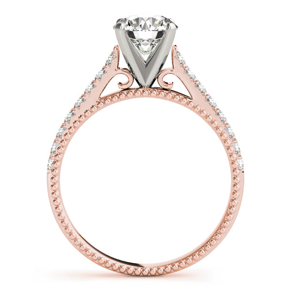 Single Row Prong Set Engagement Ring