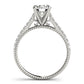 Single Row Prong Set Engagement Ring