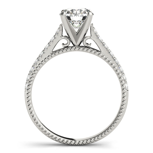 Single Row Prong Set Engagement Ring