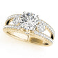 3-Stone Split Shank Vintage Engagement Ring