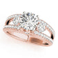 3-Stone Split Shank Vintage Engagement Ring