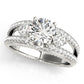 3-Stone Split Shank Vintage Engagement Ring