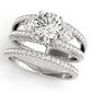 3-Stone Split Shank Vintage Engagement Ring