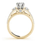 3-Stone Split Shank Vintage Engagement Ring