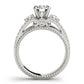 3-Stone Split Shank Vintage Engagement Ring