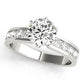 Single Row Channel Set Engagement Ring