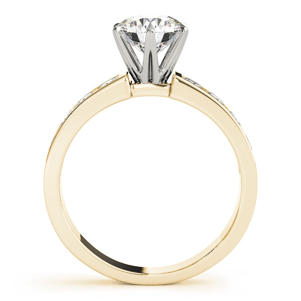 Single Row Channel Set Engagement Ring