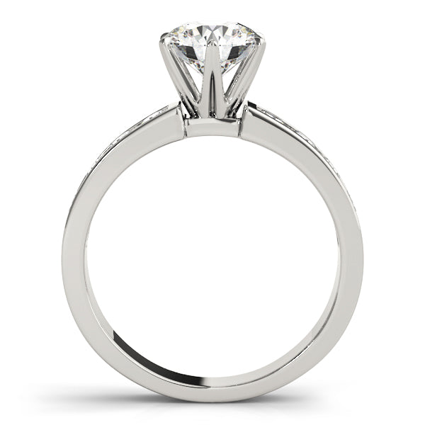 Single Row Channel Set Engagement Ring