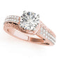 Bypass Multirow Pavé Engagement Ring