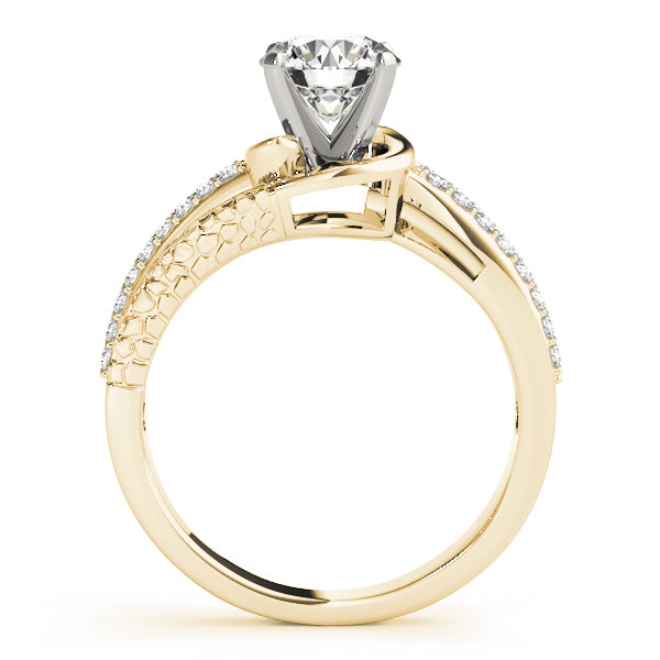 Bypass Multirow Pavé Engagement Ring