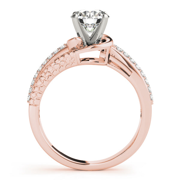 Bypass Multirow Pavé Engagement Ring