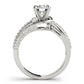 Bypass Multirow Pavé Engagement Ring