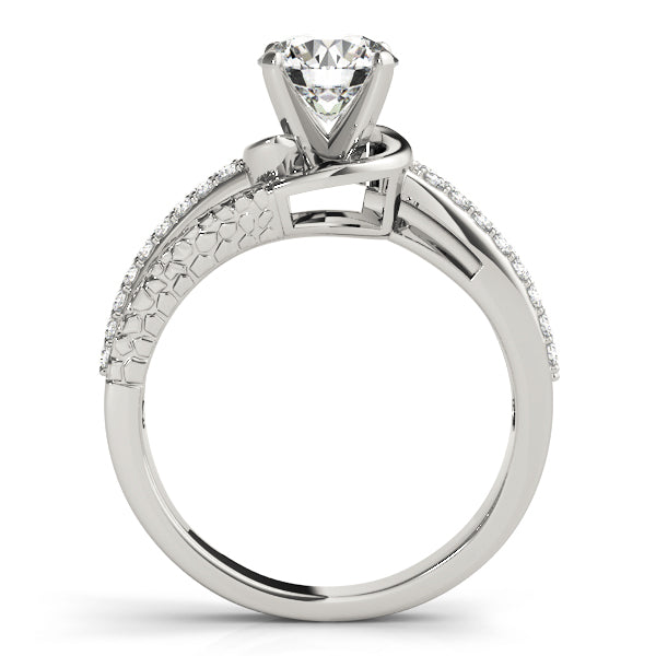 Bypass Multirow Pavé Engagement Ring