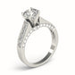 Single Row Channel Set Hidden Halo Engagement Ring