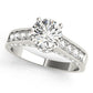 Single Row Channel Set Hidden Halo Engagement Ring