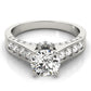 Single Row Channel Set Hidden Halo Engagement Ring