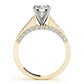 Single Row Channel Set Hidden Halo Engagement Ring