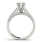 Single Row Channel Set Hidden Halo Engagement Ring