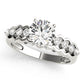 Single Row Prong Hidden Halo Engagement Rings