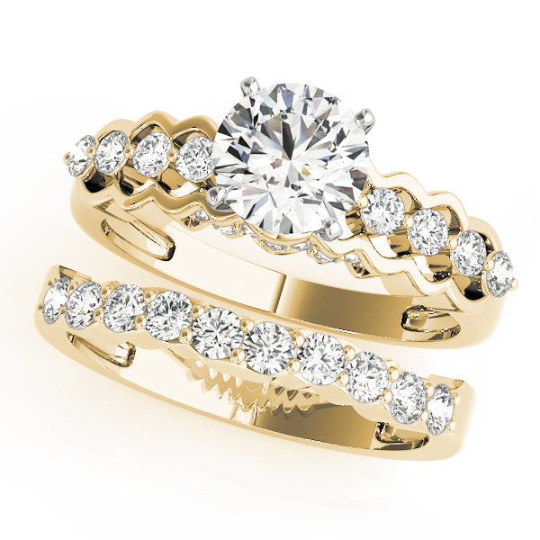 Single Row Prong Hidden Halo Engagement Rings