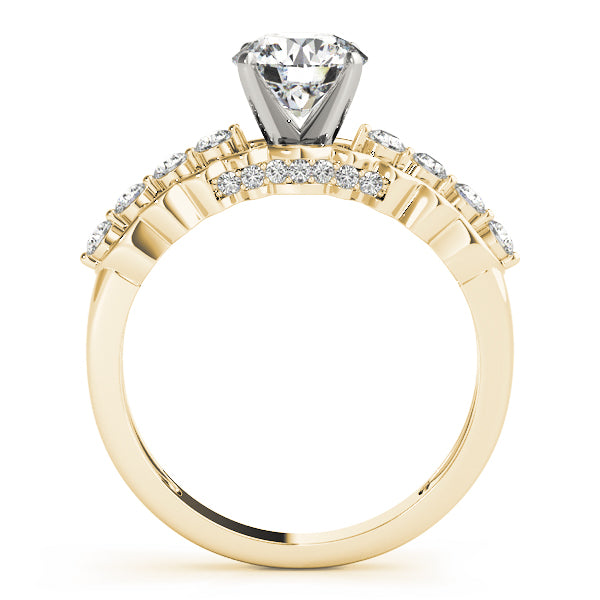 Single Row Prong Hidden Halo Engagement Rings