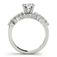Single Row Prong Hidden Halo Engagement Rings