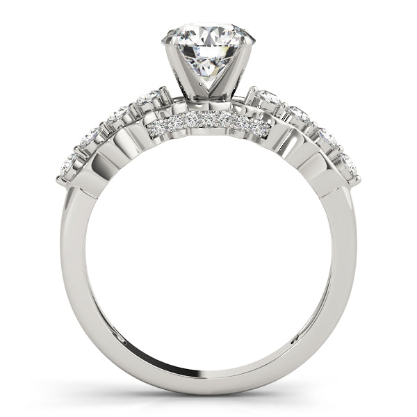 Single Row Prong Hidden Halo Engagement Rings