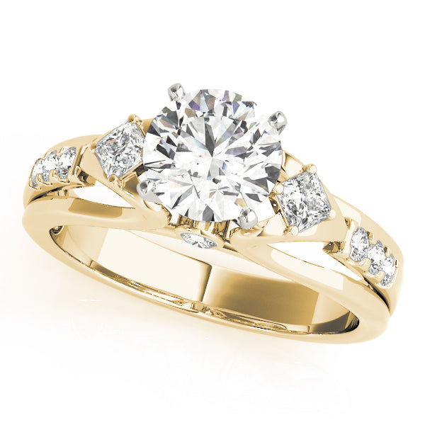 ENGAGEMENT RINGS 3 STONE ROUND