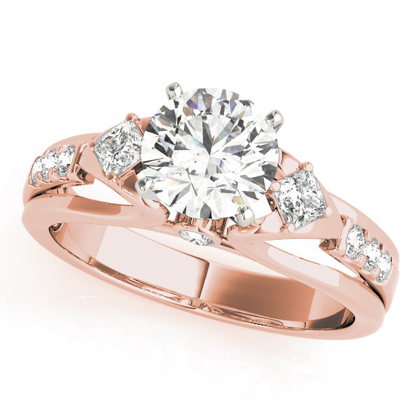 ENGAGEMENT RINGS 3 STONE ROUND