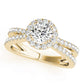 Multirow Split Shank Halo Engagement Rings