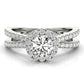 Multirow Split Shank Halo Engagement Rings