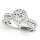 Multirow Split Shank Halo Engagement Rings