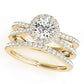 Multirow Split Shank Halo Engagement Rings