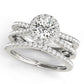 Multirow Split Shank Halo Engagement Rings