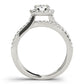 Multirow Split Shank Halo Engagement Rings