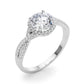 Twisted Infinity Halo Engagement Ring