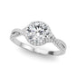 Twisted Infinity Halo Engagement Ring