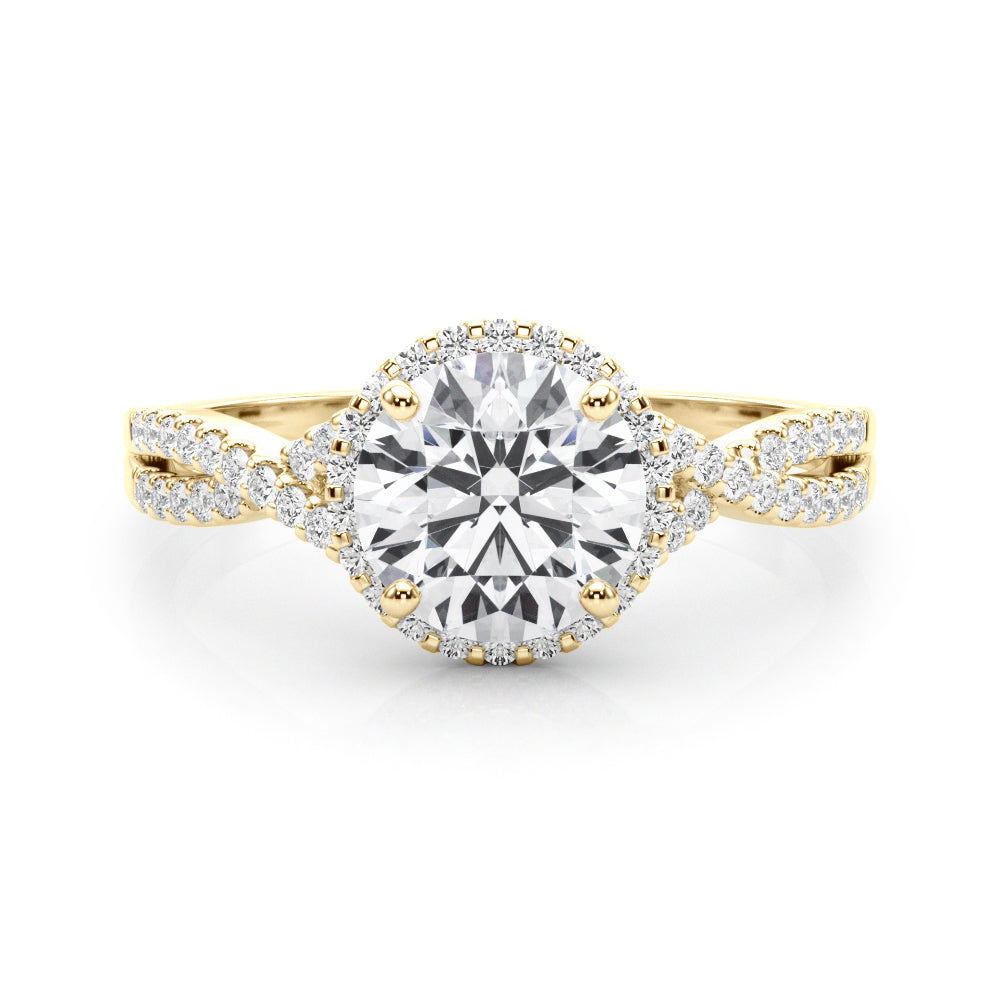 Twisted Infinity Halo Engagement Ring