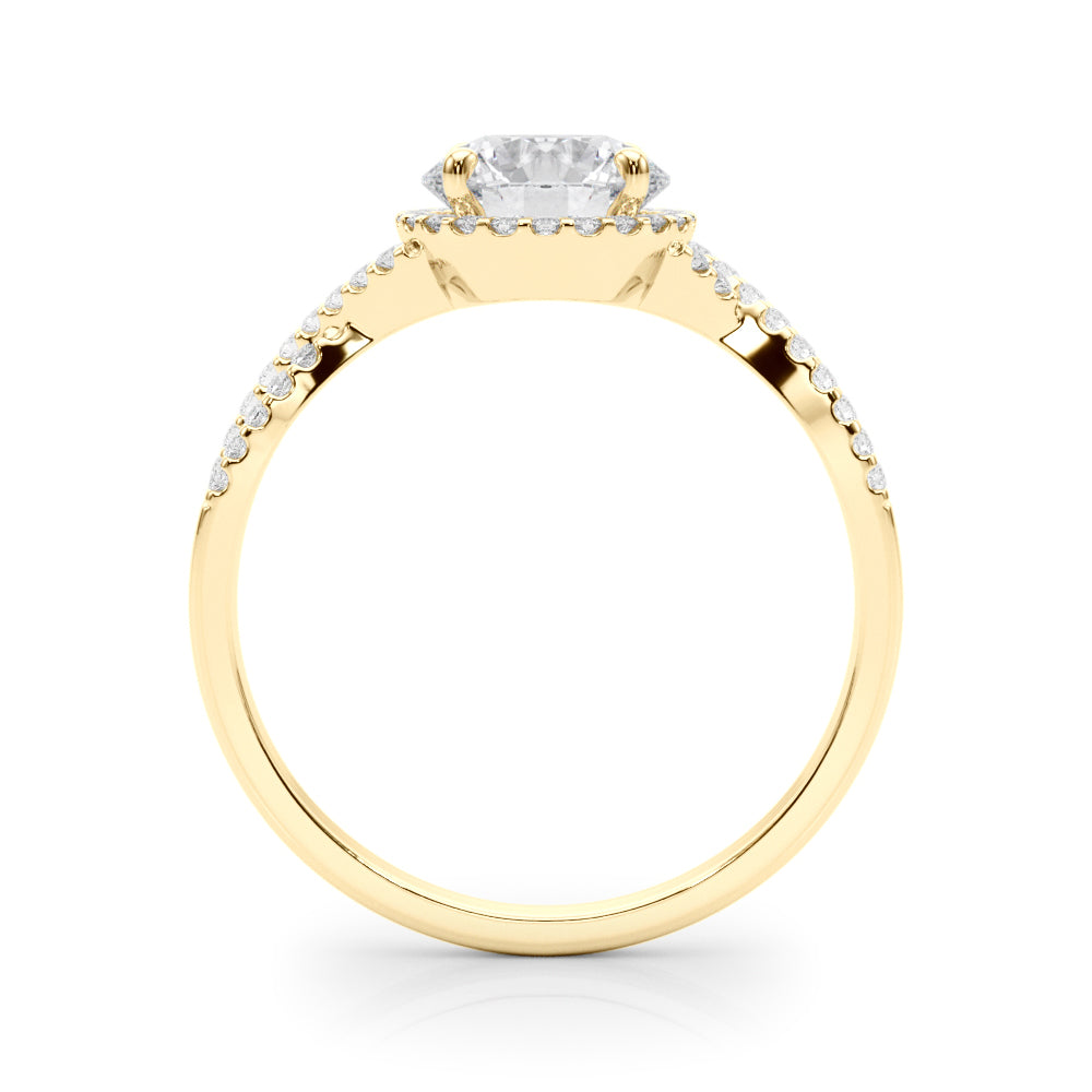 Twisted Infinity Halo Engagement Ring