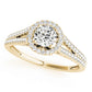 Split Shank Round Halo Engagement Ring